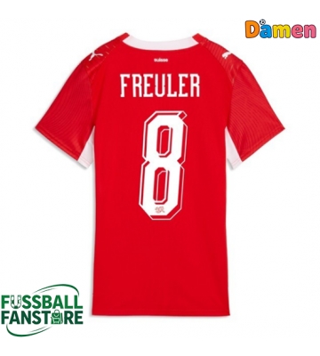 Schweiz Remo Freuler #8 Replik Heimtrikot Damen WM 2026 Kurzarm